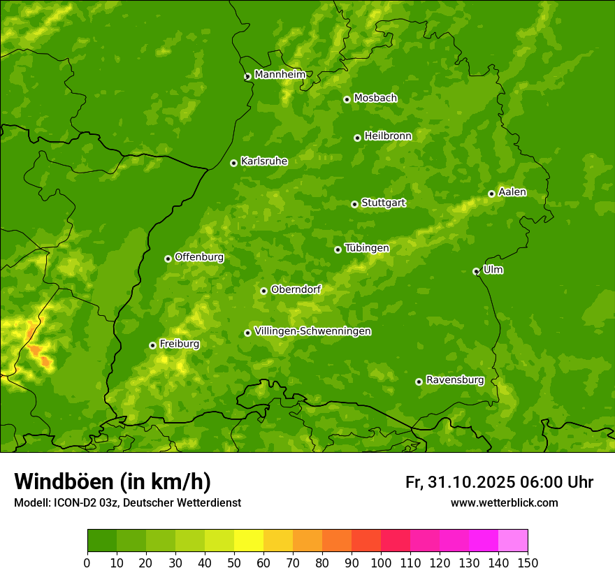 Modellkarten Windgeschwindigkeit Modellkarten Windgeschwindigkeit