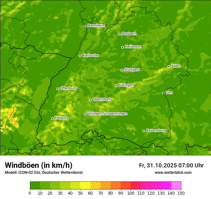 Modellkarten Windgeschwindigkeit Modellkarten Windgeschwindigkeit