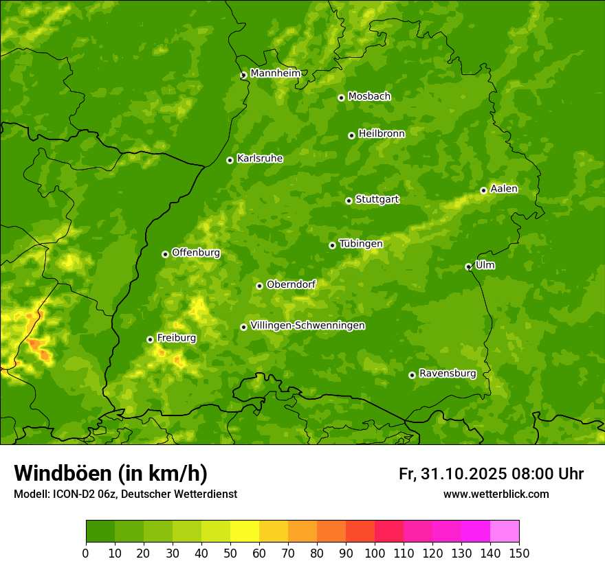 Modellkarten Windgeschwindigkeit Modellkarten Windgeschwindigkeit