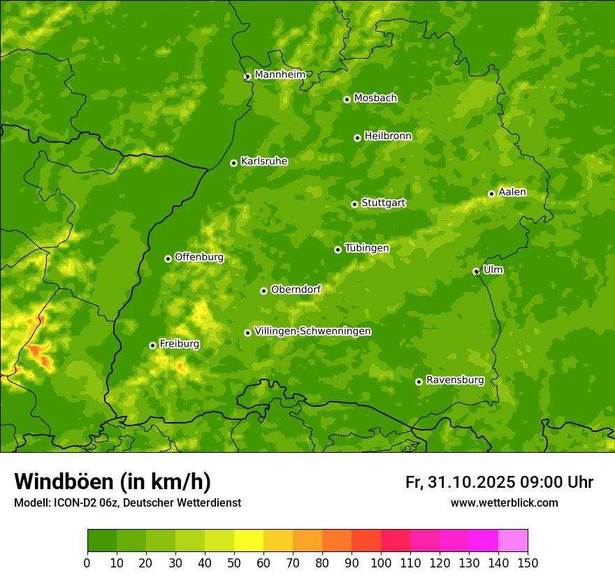 Modellkarten Windgeschwindigkeit Modellkarten Windgeschwindigkeit