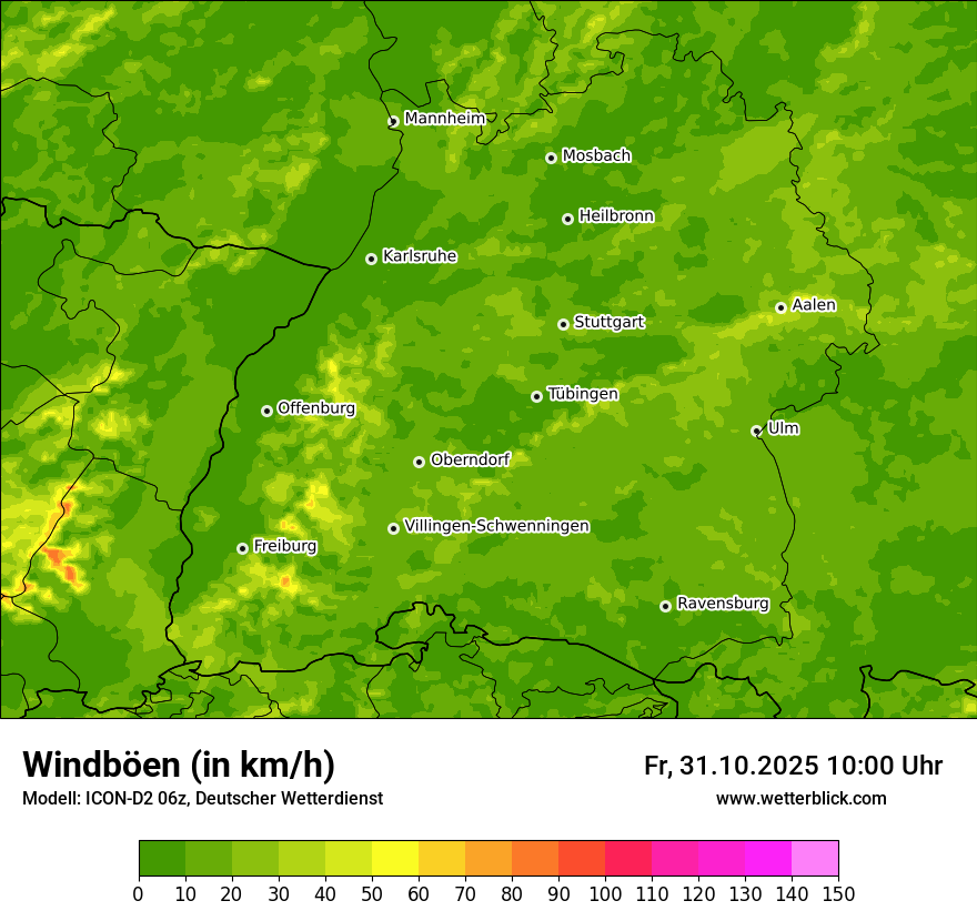 Modellkarten Windgeschwindigkeit Modellkarten Windgeschwindigkeit