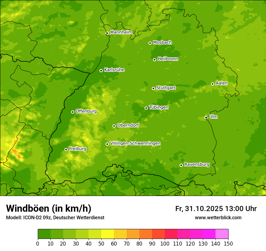 Modellkarten Windgeschwindigkeit Modellkarten Windgeschwindigkeit