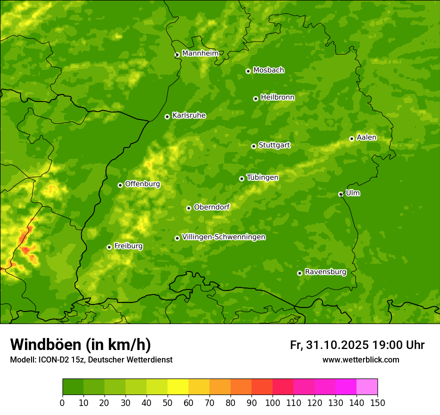 Modellkarten Windgeschwindigkeit Modellkarten Windgeschwindigkeit