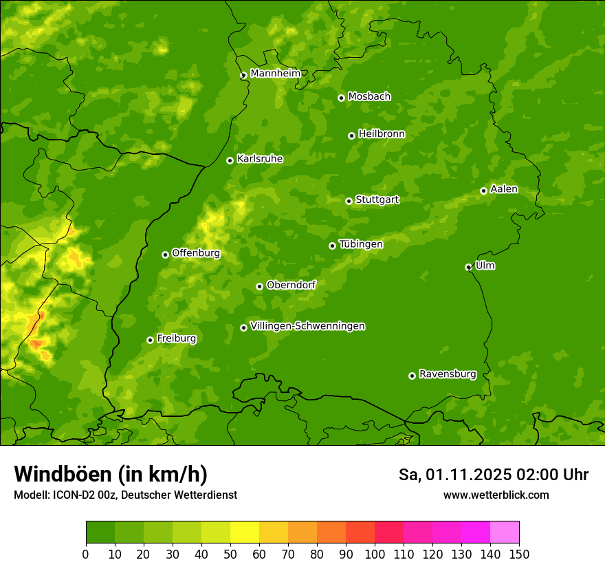 Modellkarten Windgeschwindigkeit Modellkarten Windgeschwindigkeit