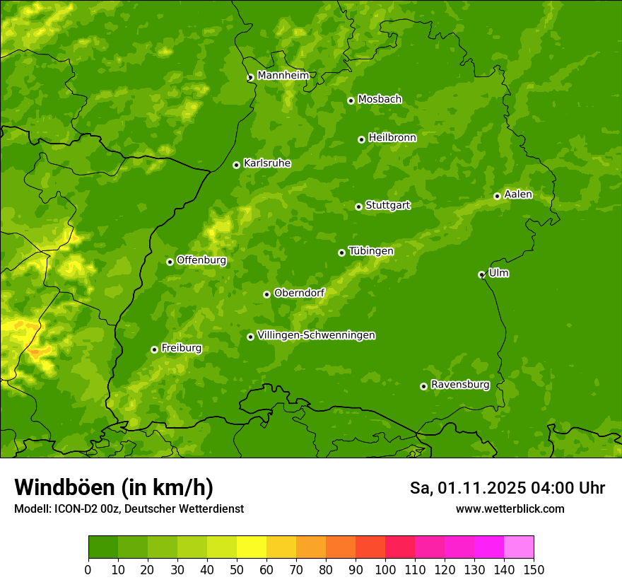 Modellkarten Windgeschwindigkeit Modellkarten Windgeschwindigkeit