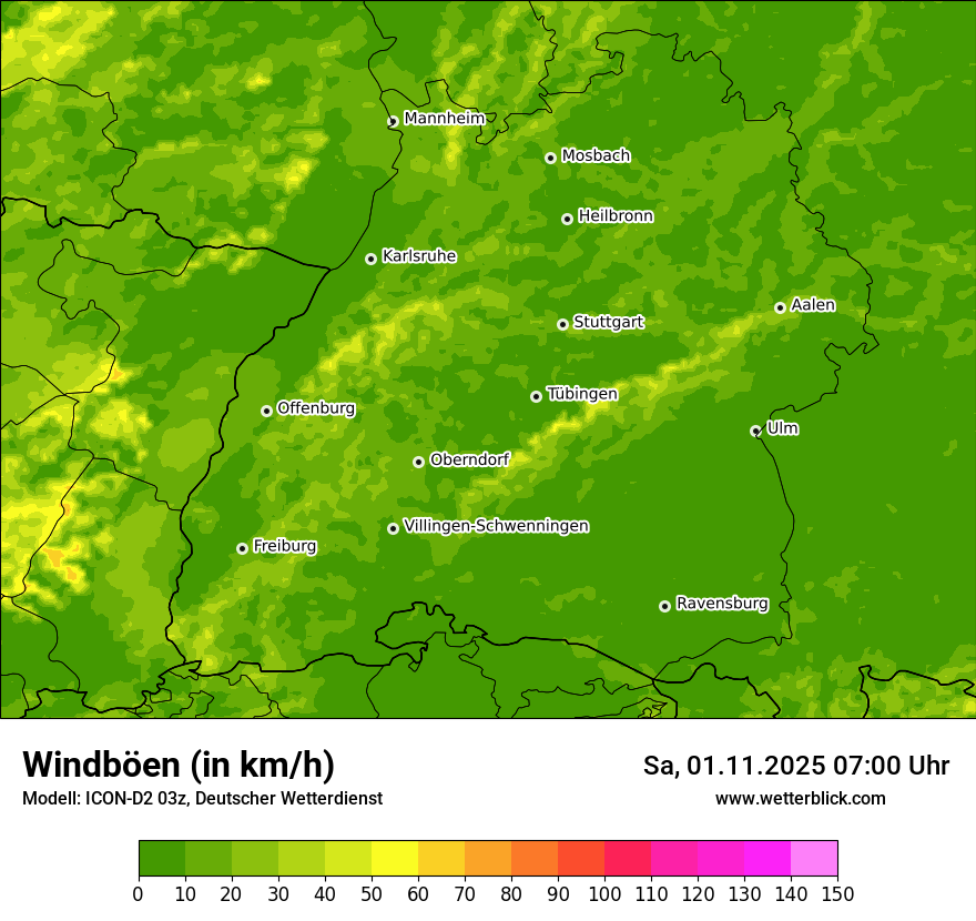 Modellkarten Windgeschwindigkeit Modellkarten Windgeschwindigkeit
