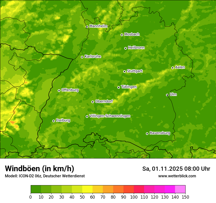 Modellkarten Windgeschwindigkeit Modellkarten Windgeschwindigkeit