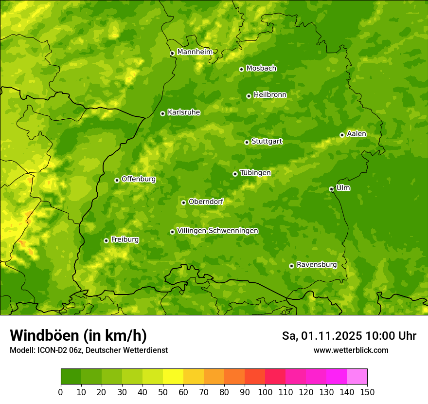 Modellkarten Windgeschwindigkeit Modellkarten Windgeschwindigkeit