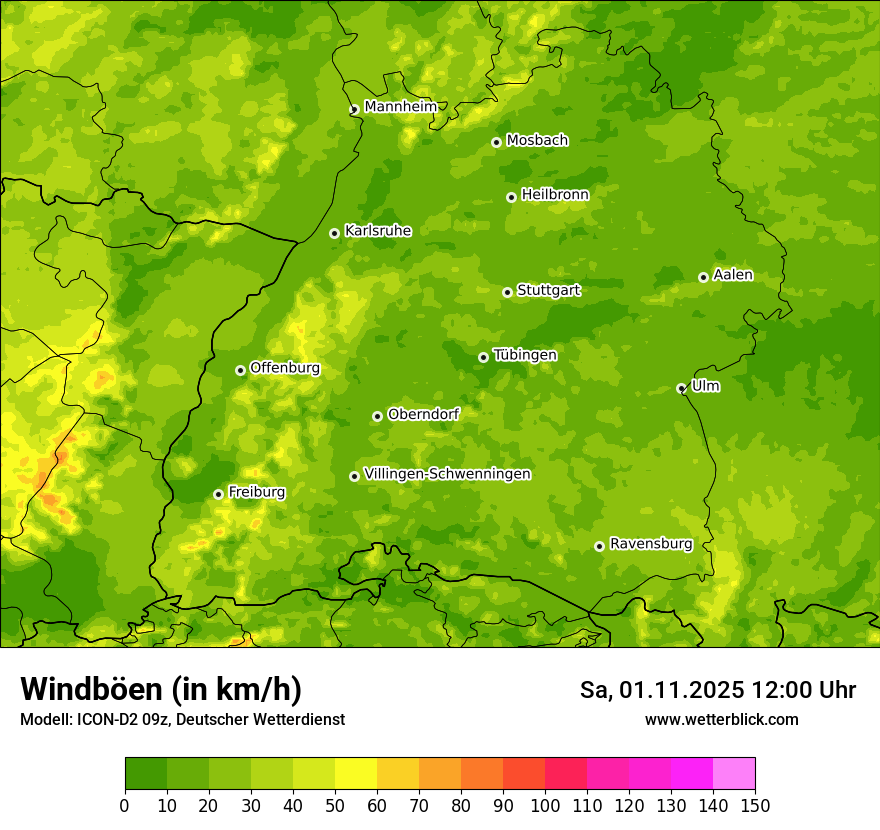 Modellkarten Windgeschwindigkeit Modellkarten Windgeschwindigkeit