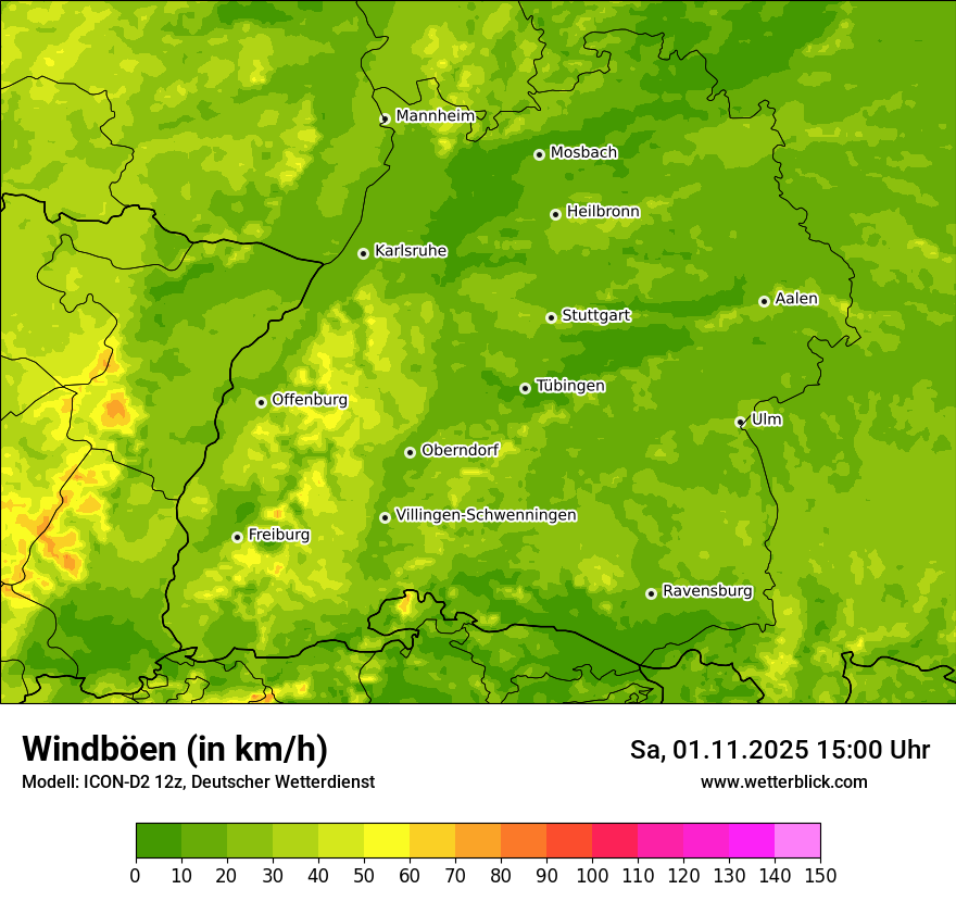 Modellkarten Windgeschwindigkeit Modellkarten Windgeschwindigkeit