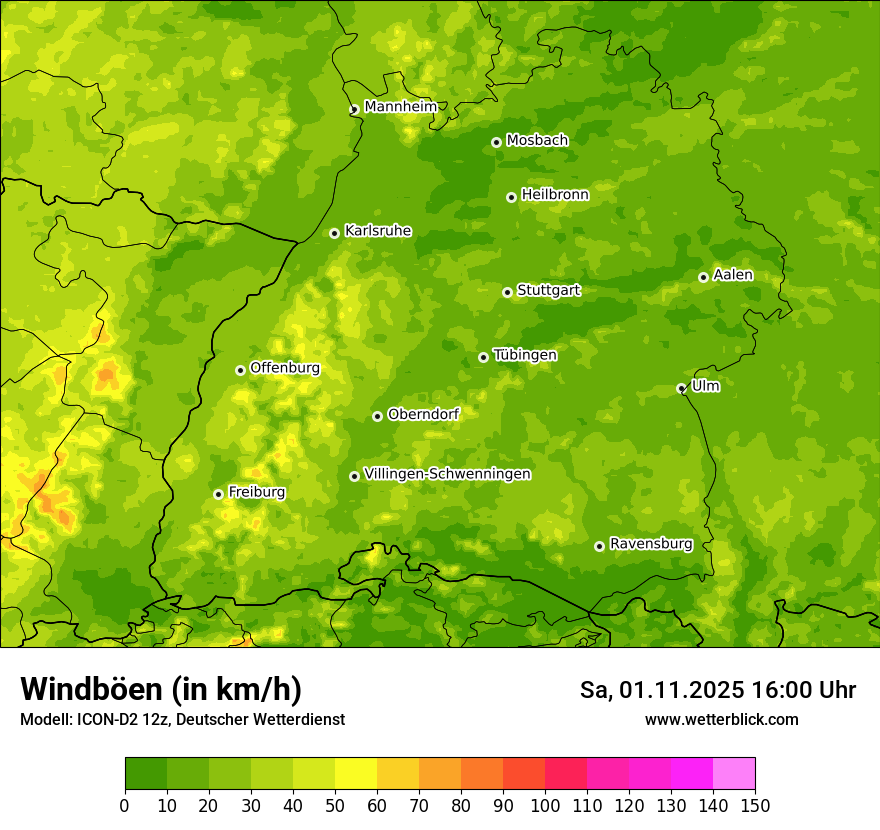 Modellkarten Windgeschwindigkeit Modellkarten Windgeschwindigkeit