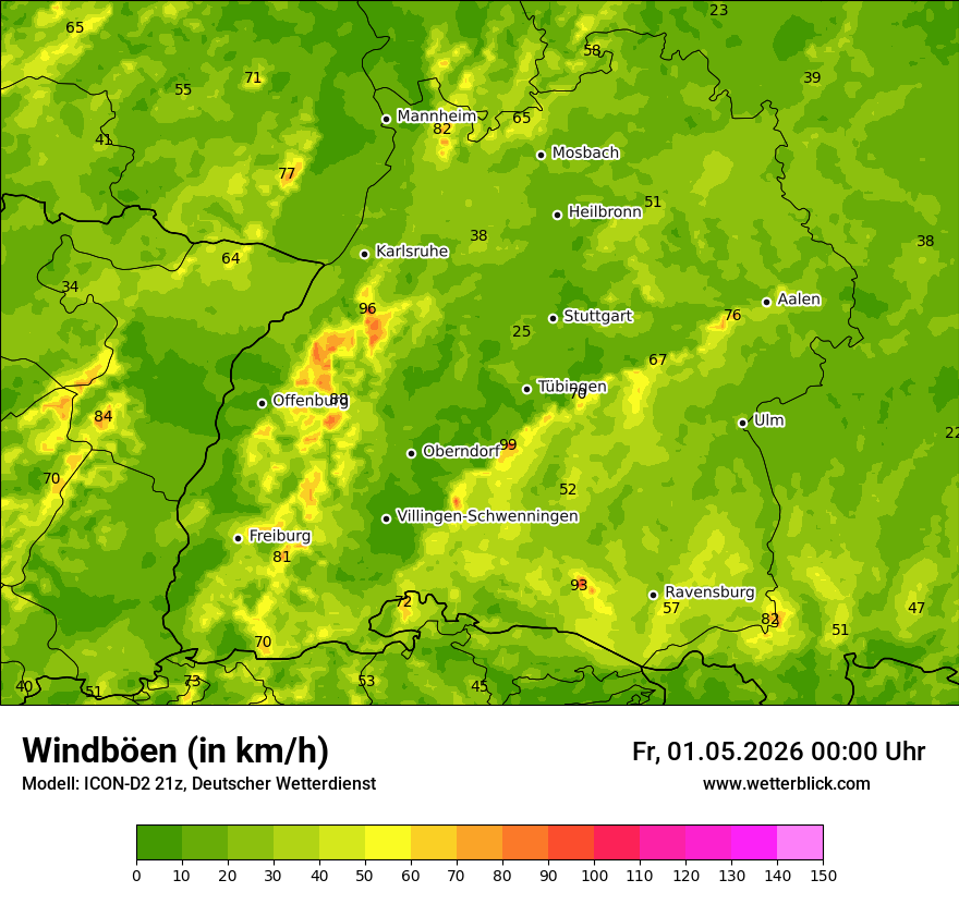 Maximale Windböen