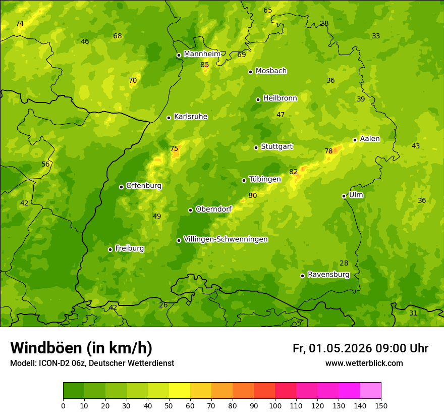 Maximale Windböen