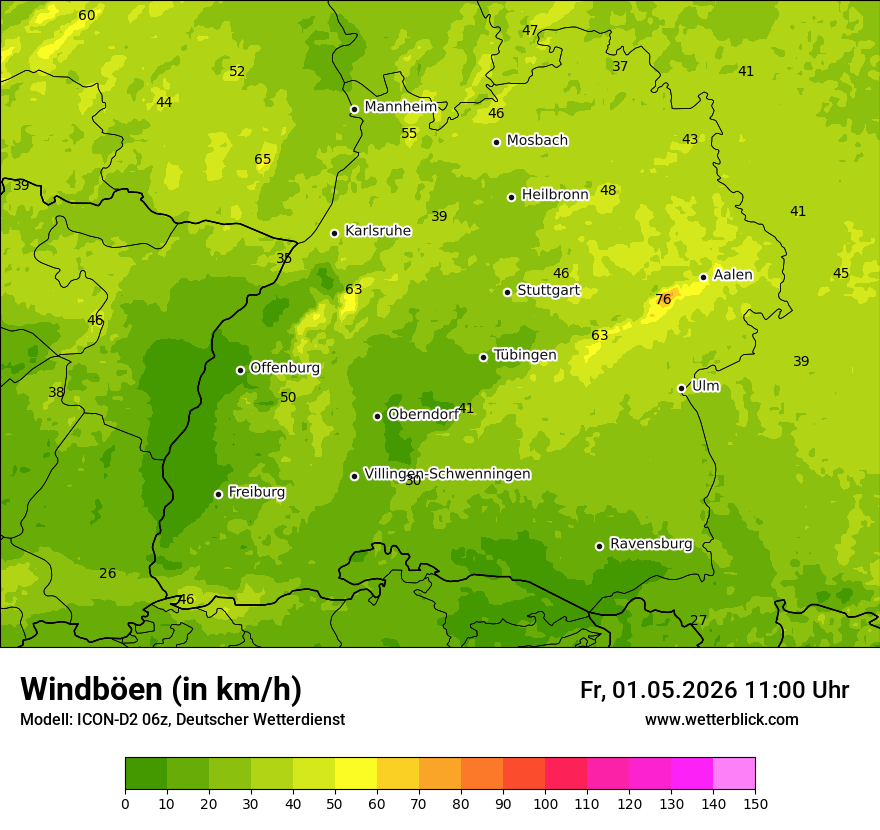 Maximale Windböen