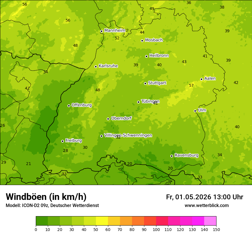 Maximale Windböen
