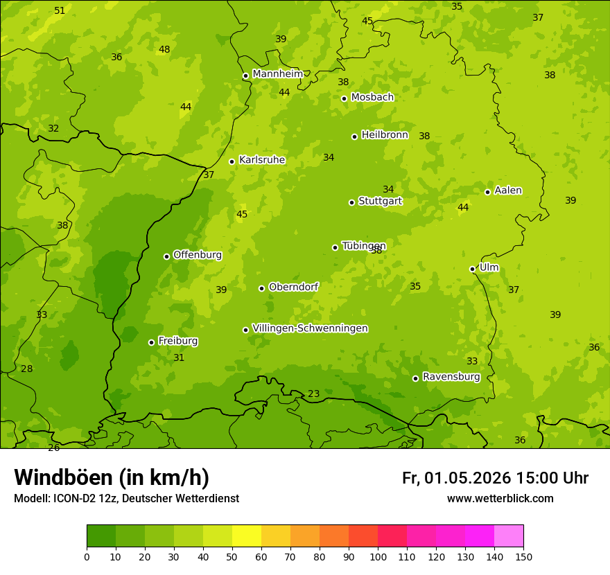 Maximale Windböen