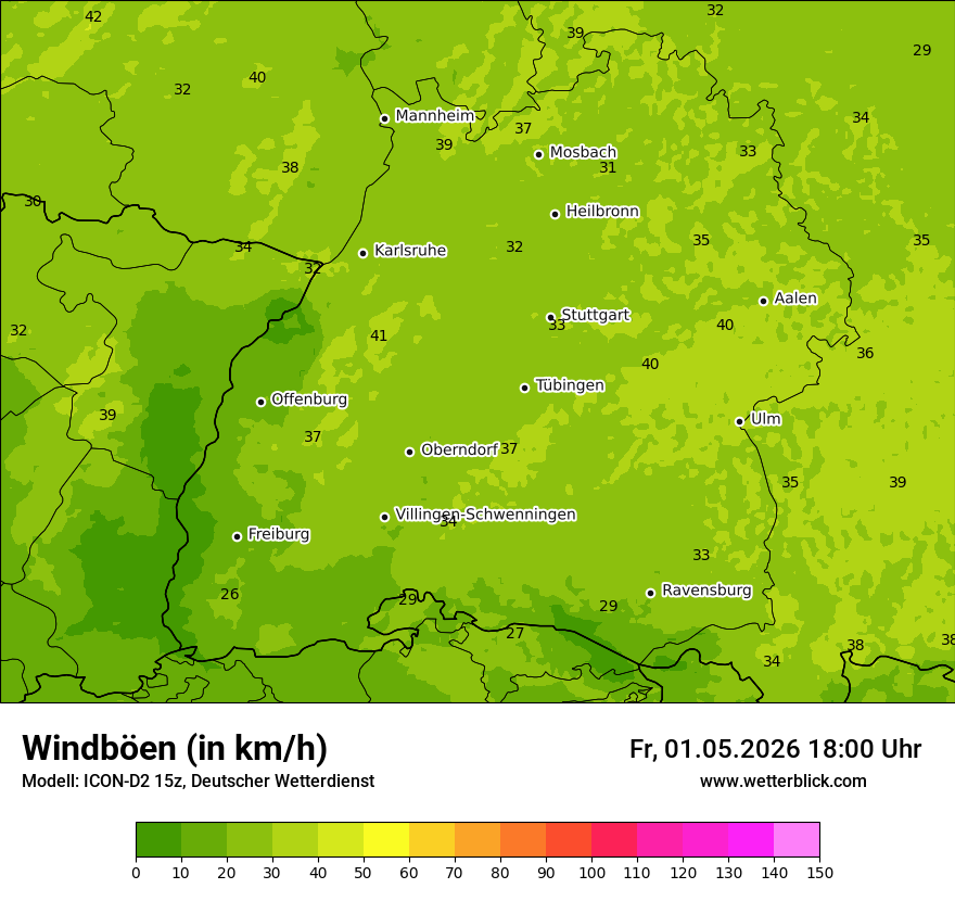 Maximale Windböen