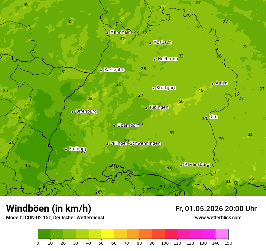 Maximale Windböen