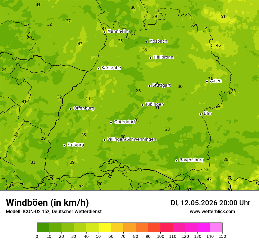 Maximale Windböen