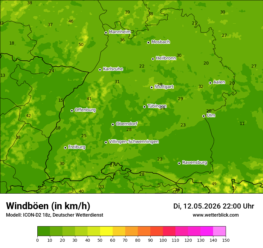 Maximale Windböen