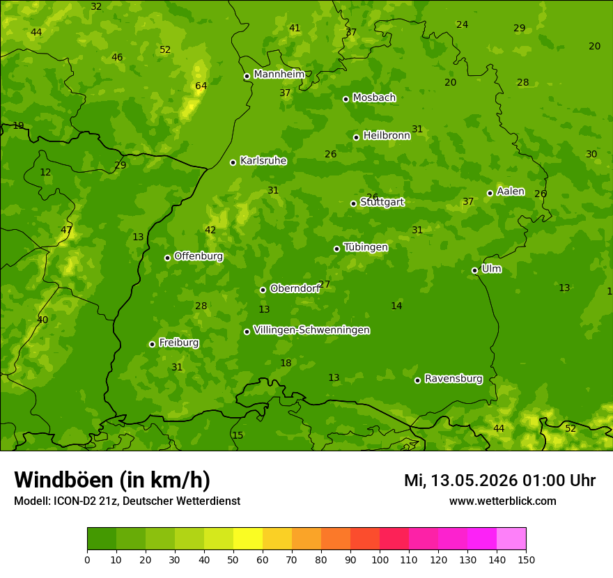 Maximale Windböen