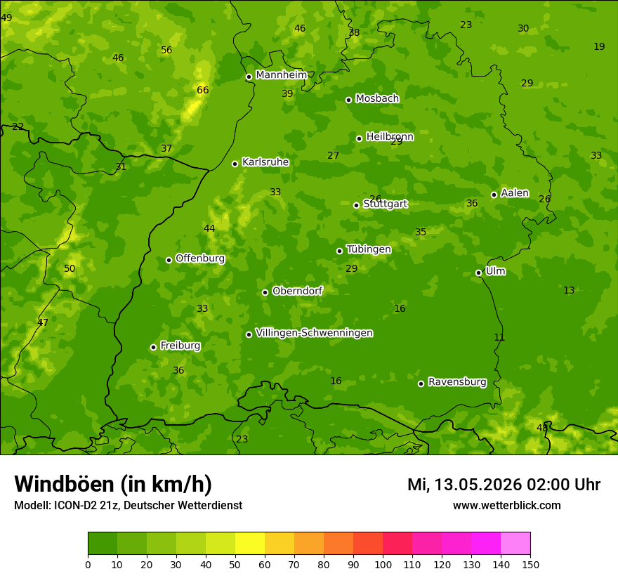 Maximale Windböen