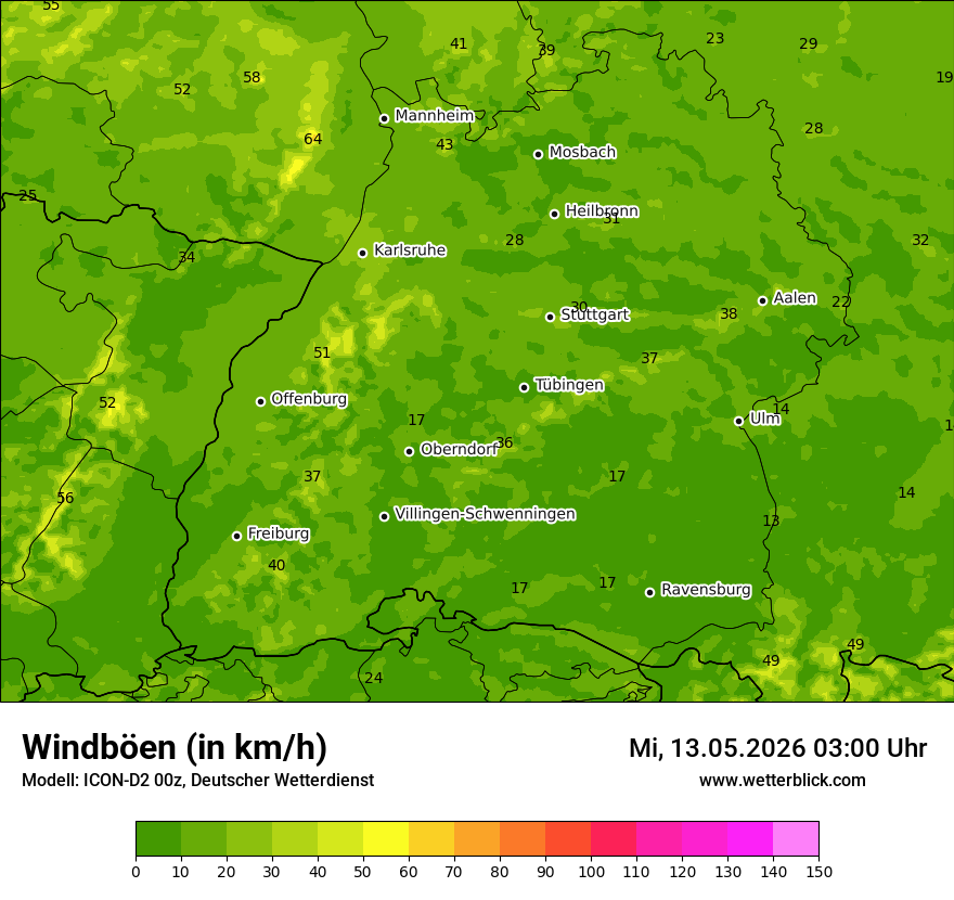 Maximale Windböen