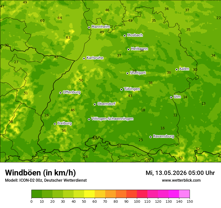 Maximale Windböen