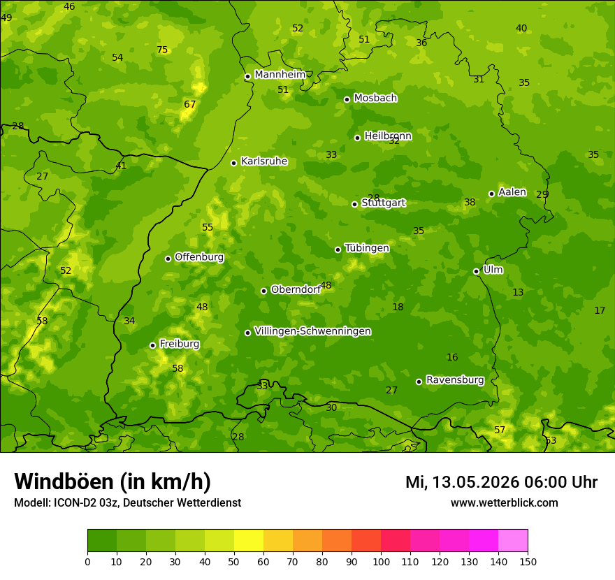 Maximale Windböen