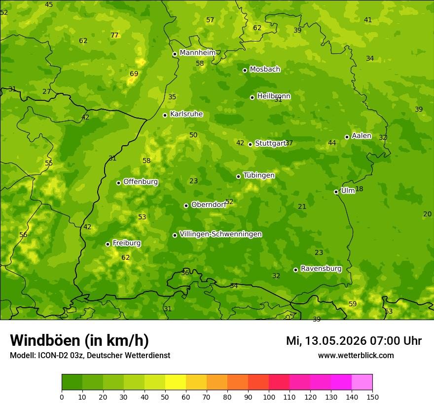 Maximale Windböen