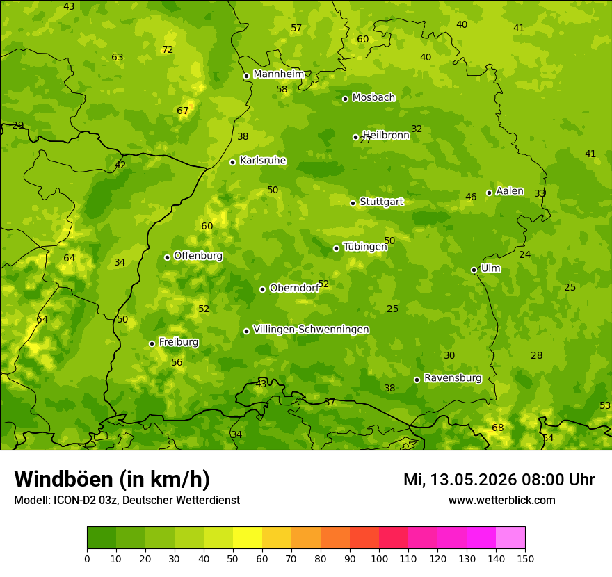 Maximale Windböen