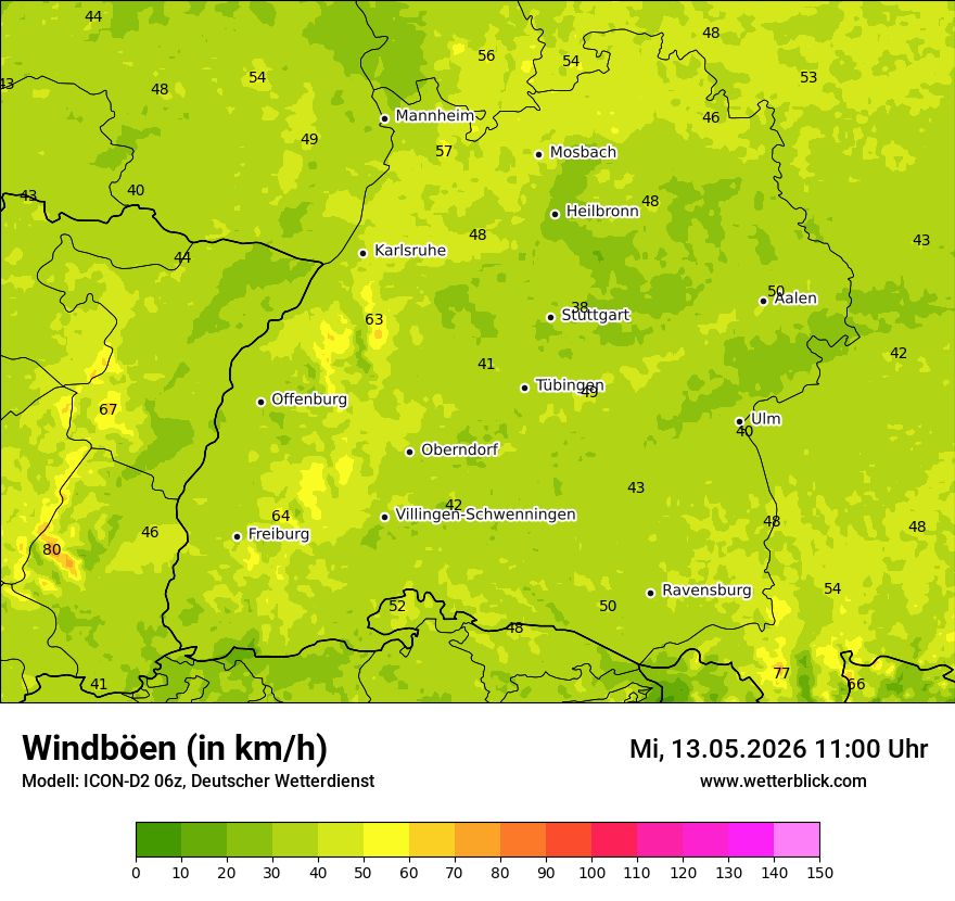 Maximale Windböen