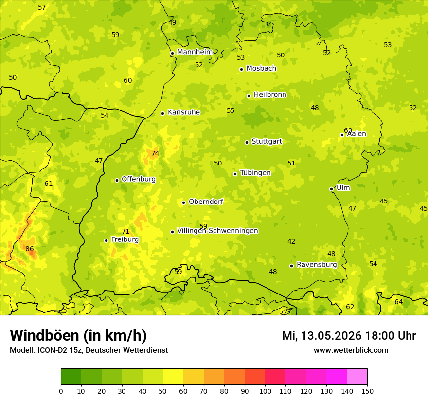 Maximale Windböen