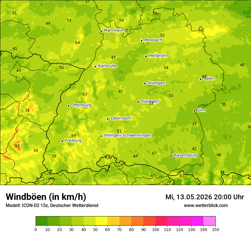 Maximale Windböen