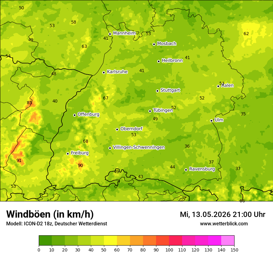 Maximale Windböen