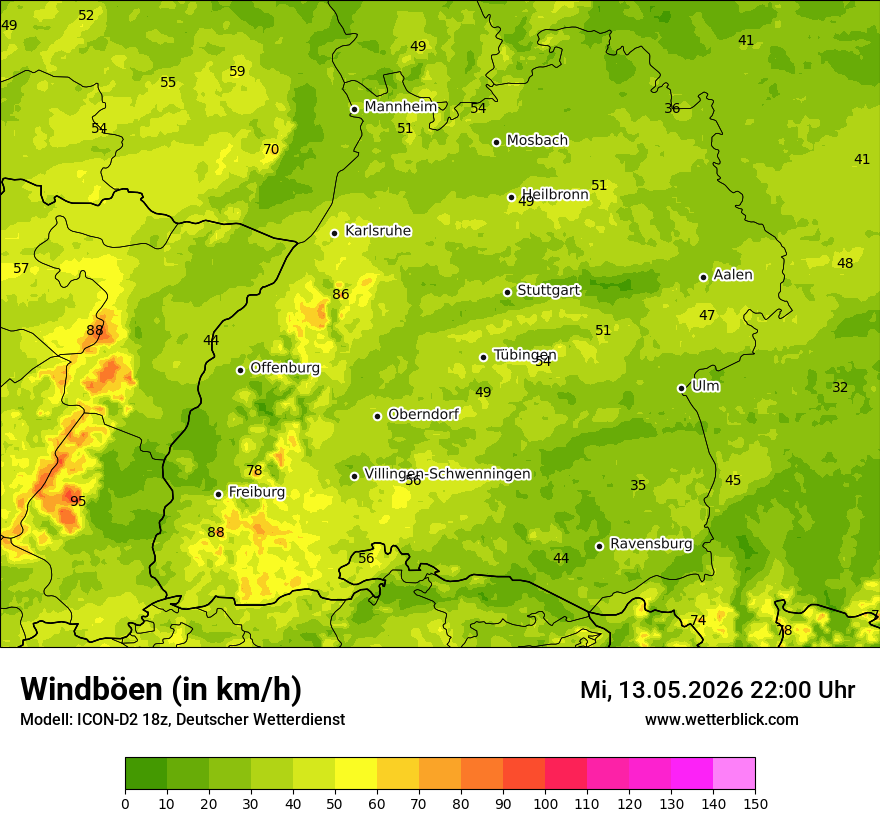 Maximale Windböen