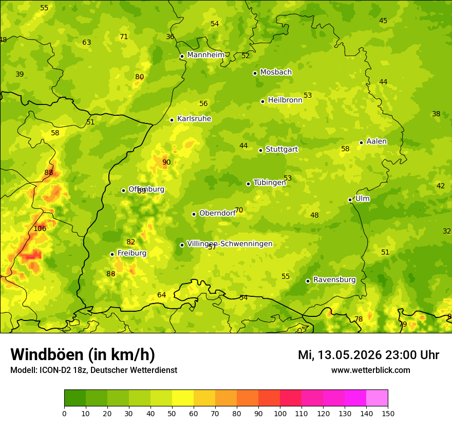 Maximale Windböen