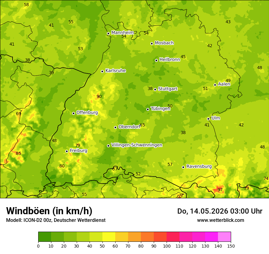 Maximale Windböen