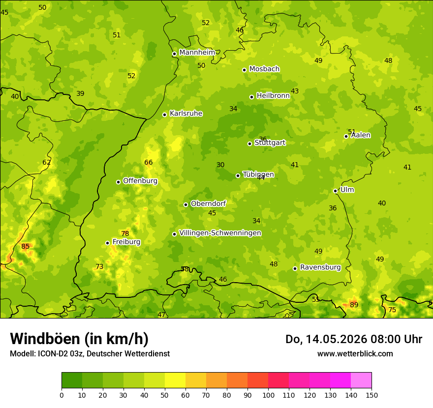 Maximale Windböen