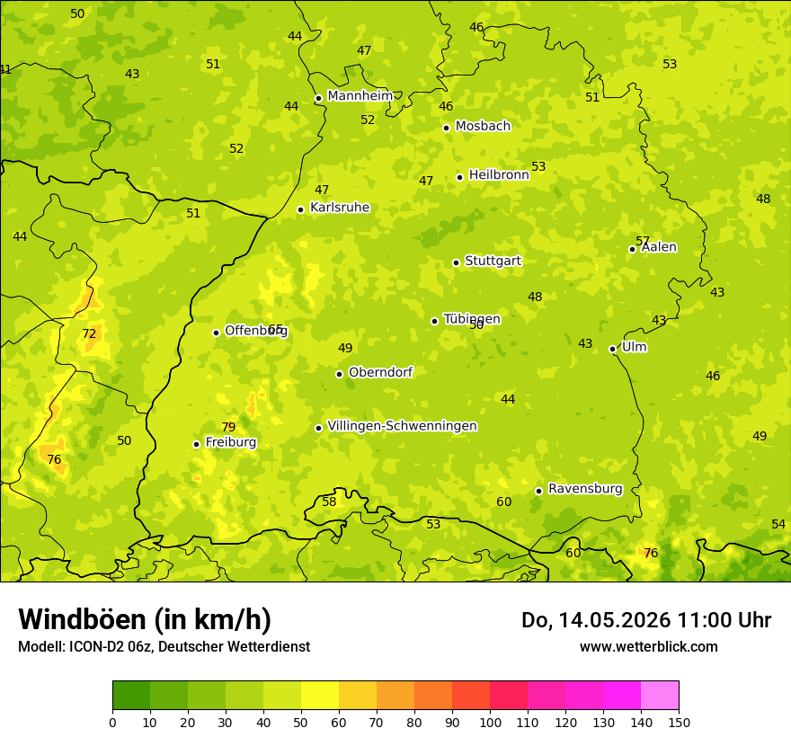 Maximale Windböen