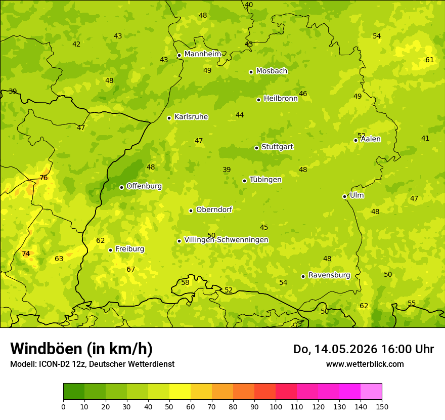 Maximale Windböen
