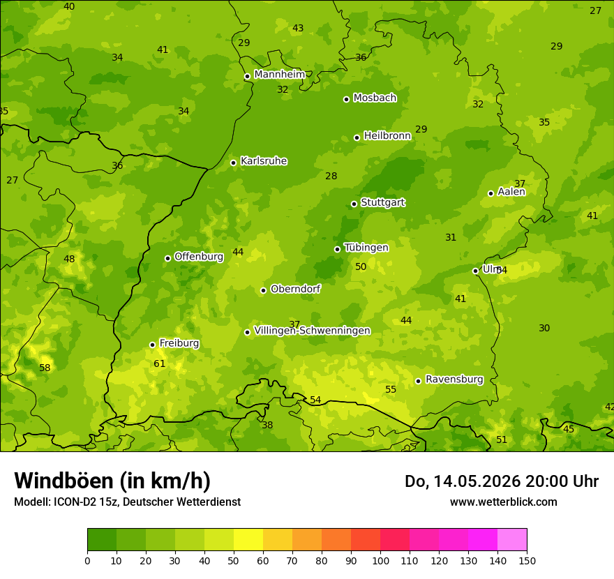 Maximale Windböen