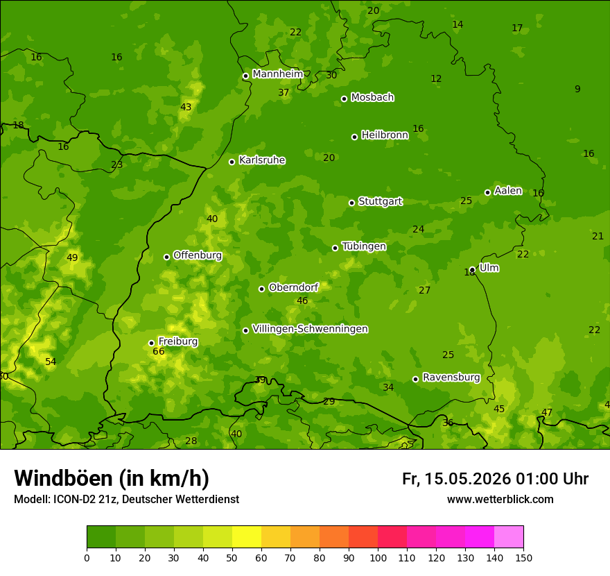 Maximale Windböen