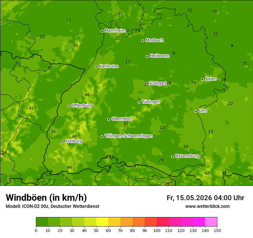 Maximale Windböen