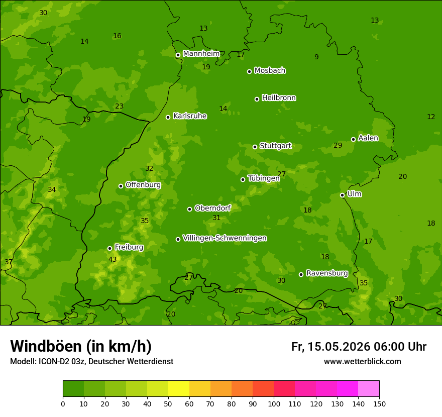 Maximale Windböen