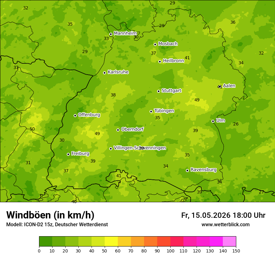 Maximale Windböen
