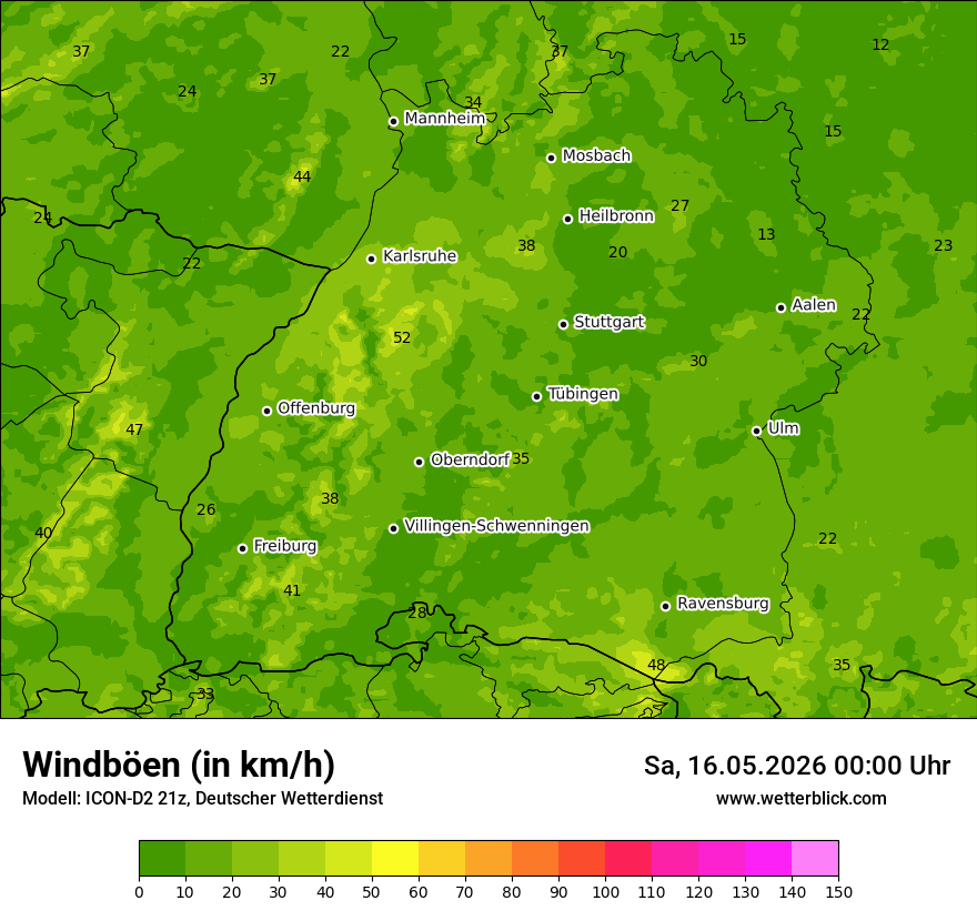 Maximale Windböen