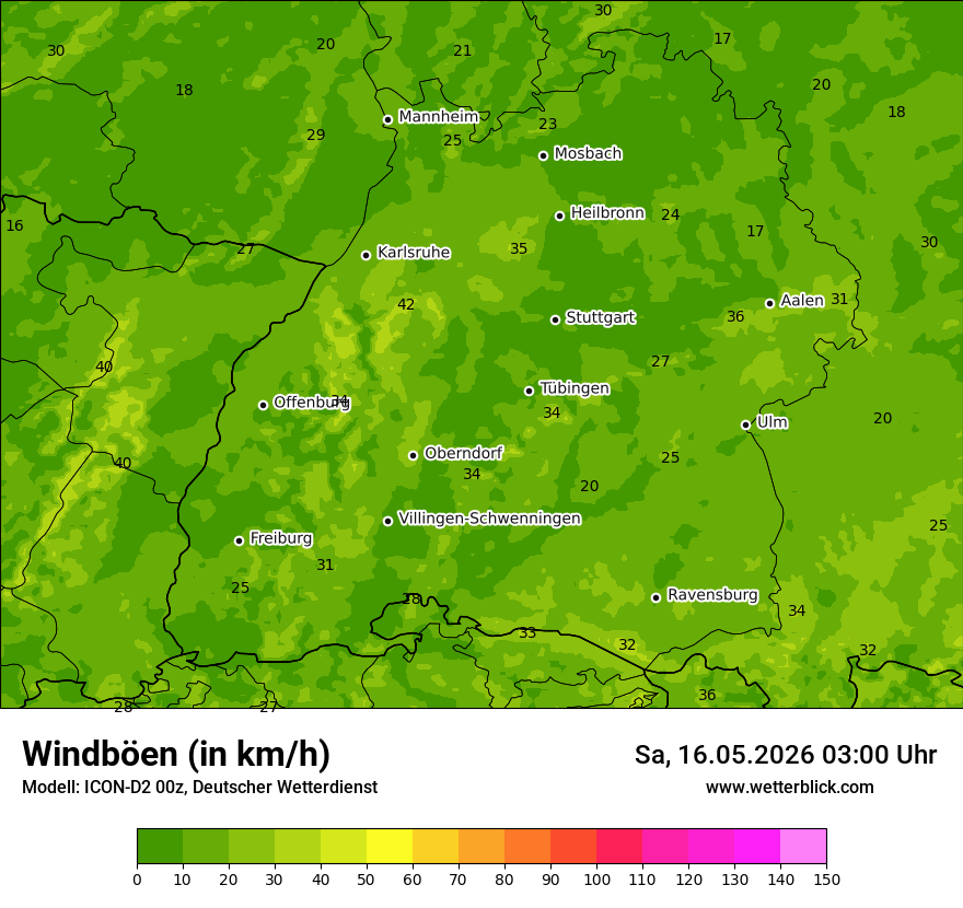 Maximale Windböen