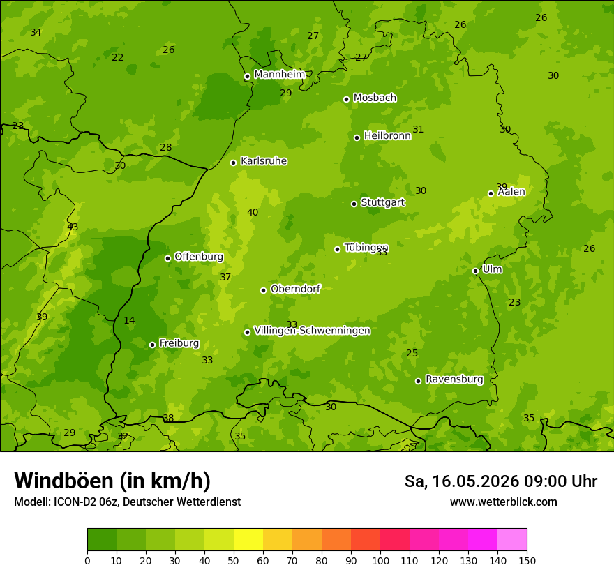 Maximale Windböen