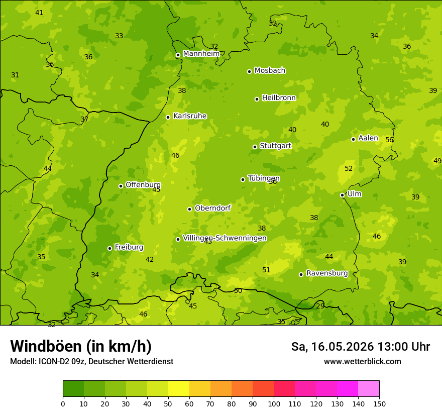 Maximale Windböen